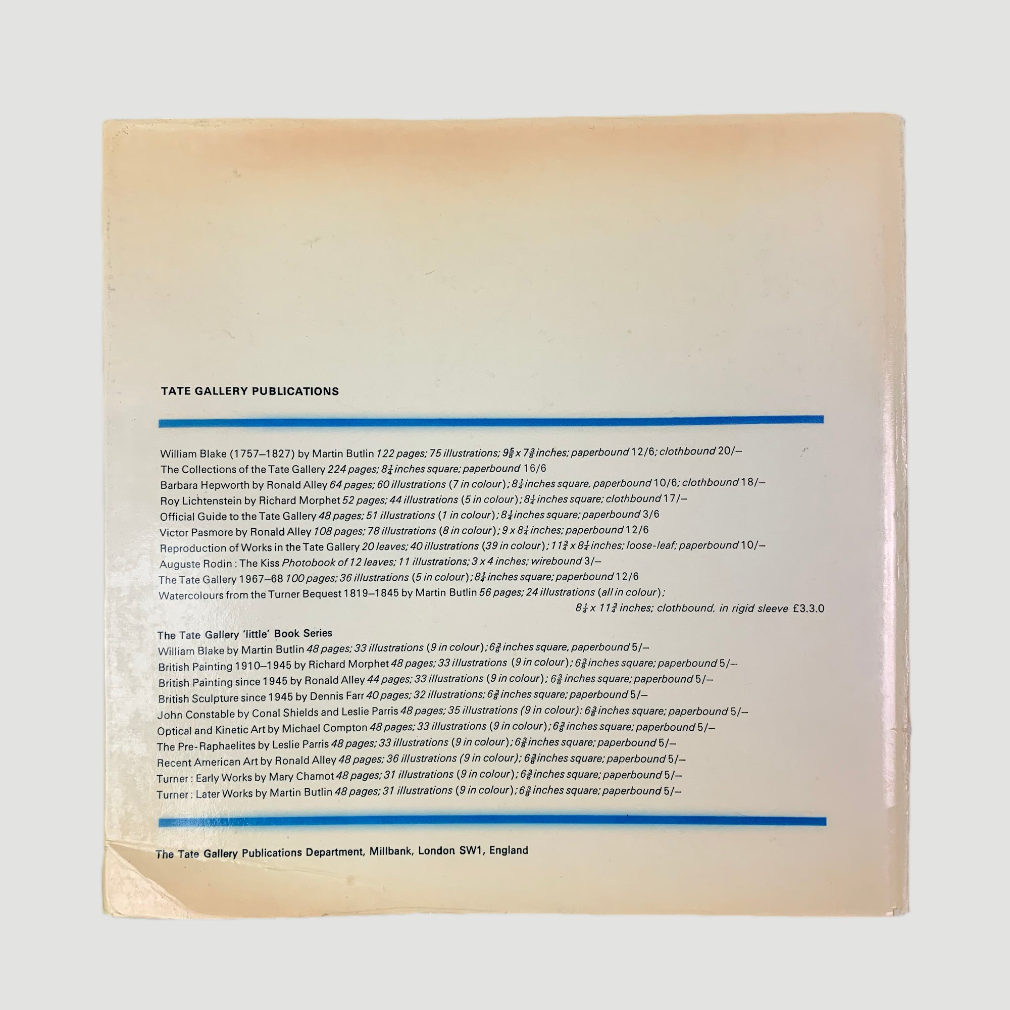 1969 Tate Gallery 'Roy Lichtenstein'