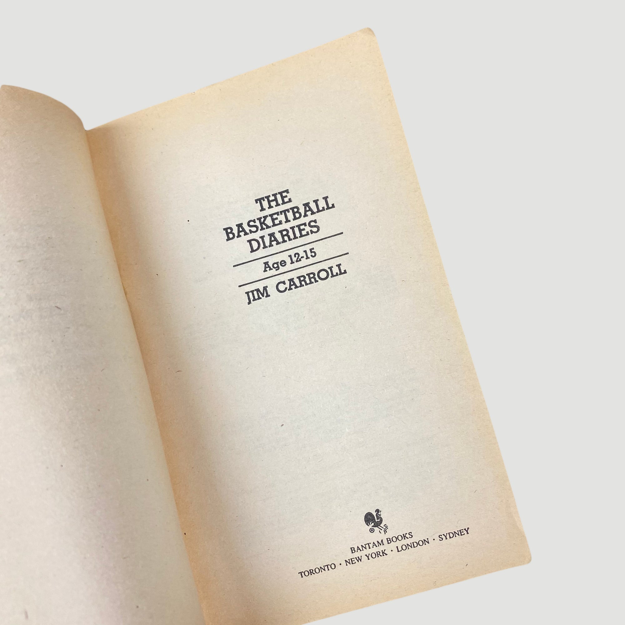 1981 Jim Carroll 'The Basketball Diaries'