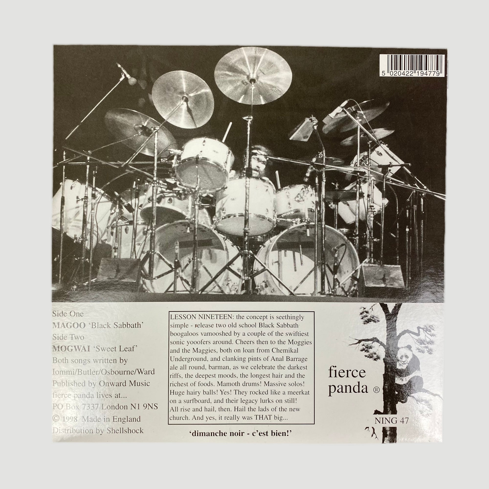1998 Mogwai + Magoo Black Sabbath Split 7" Vinyl