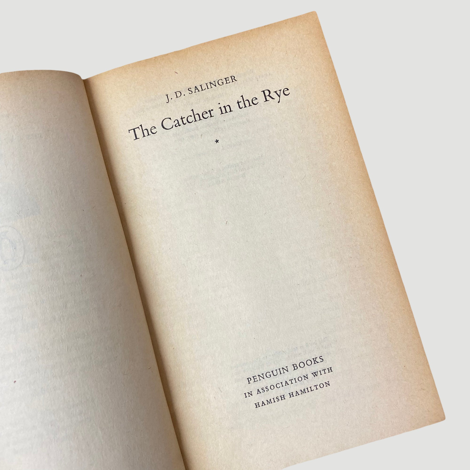 1962 J.D. Salinger ‘The Catcher in the Rye’