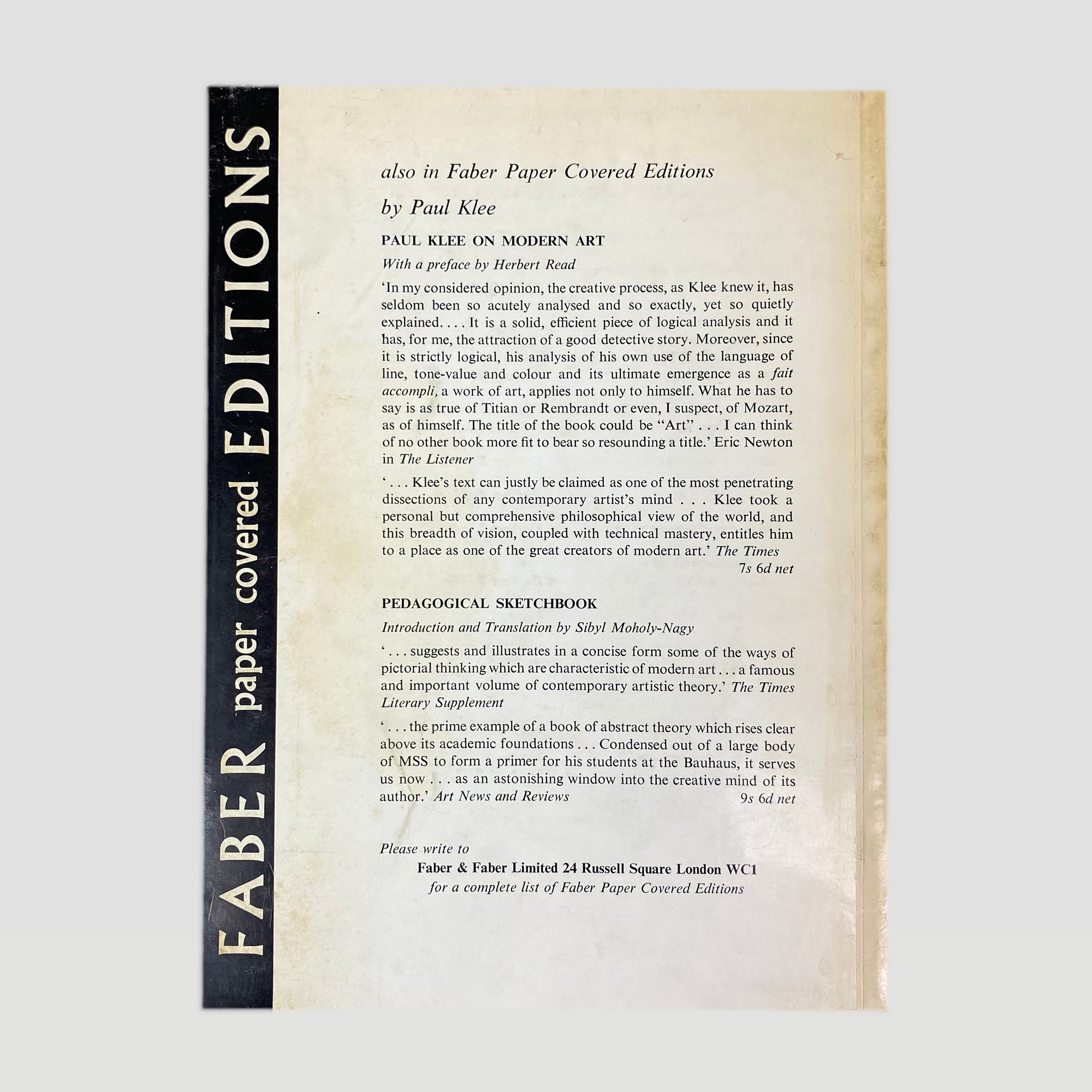 1967 Paul Klee - The Mind and Work Life Of