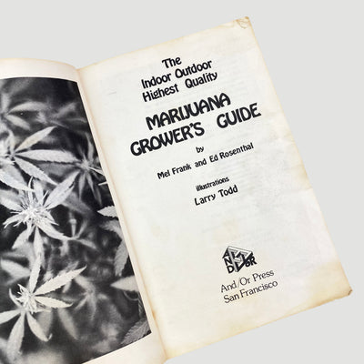 1978 Mel Frank & Ed Rosentha 'Marijuana Growers Guide'