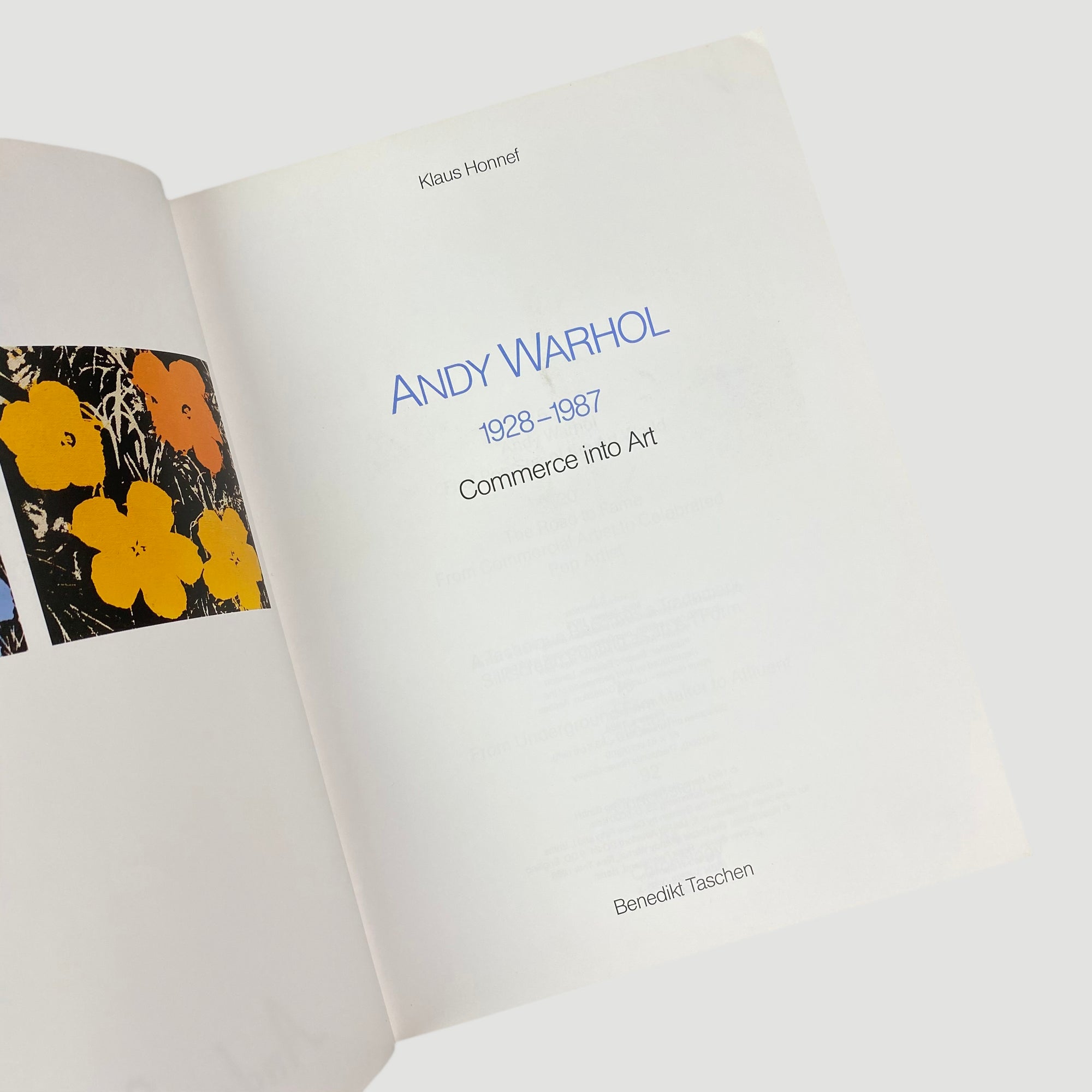 1991 'Andy Warhol, 1928-1987 : Commerce into Art' by Klaus Honnef