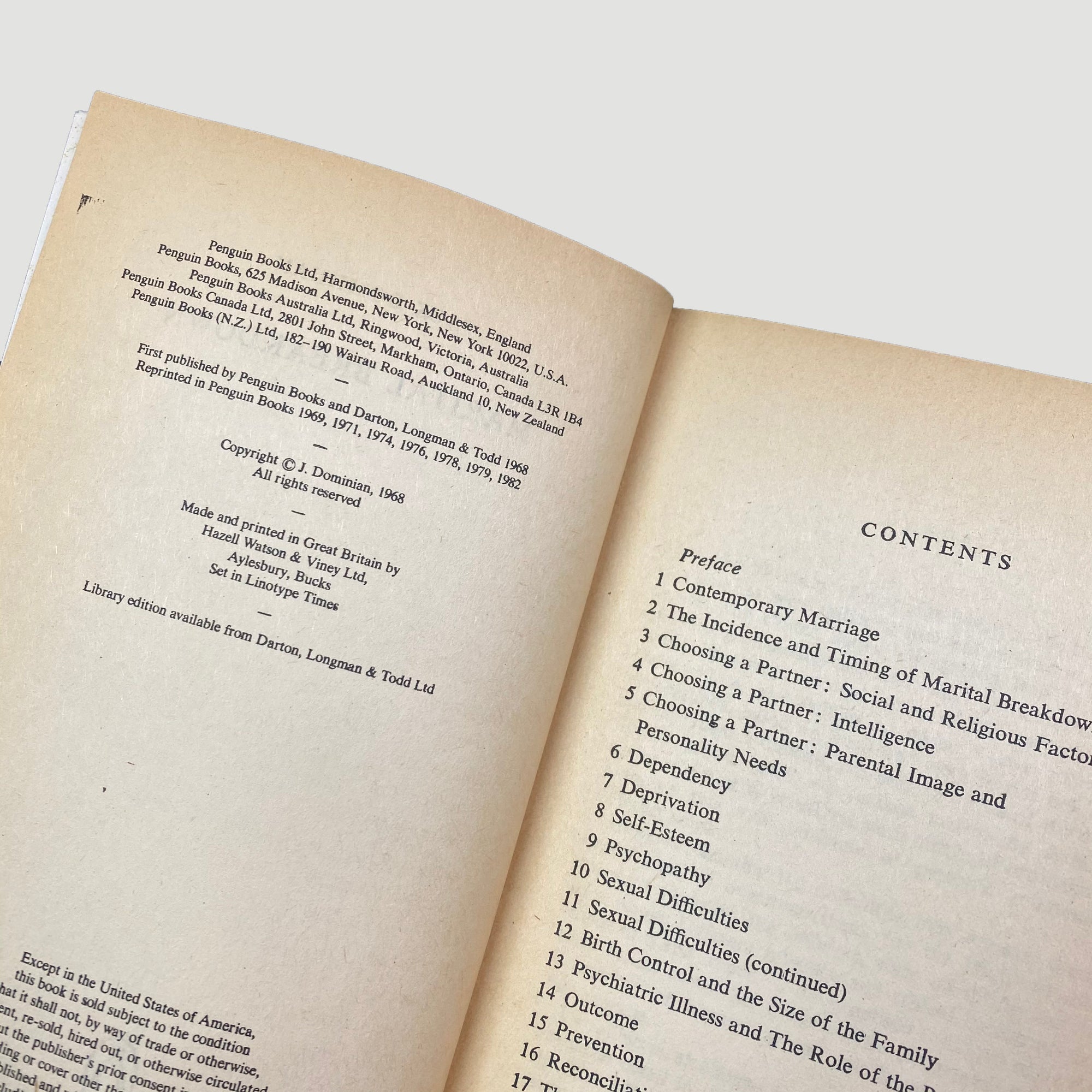 1982 J. Dominian 'Marital Breakdown'