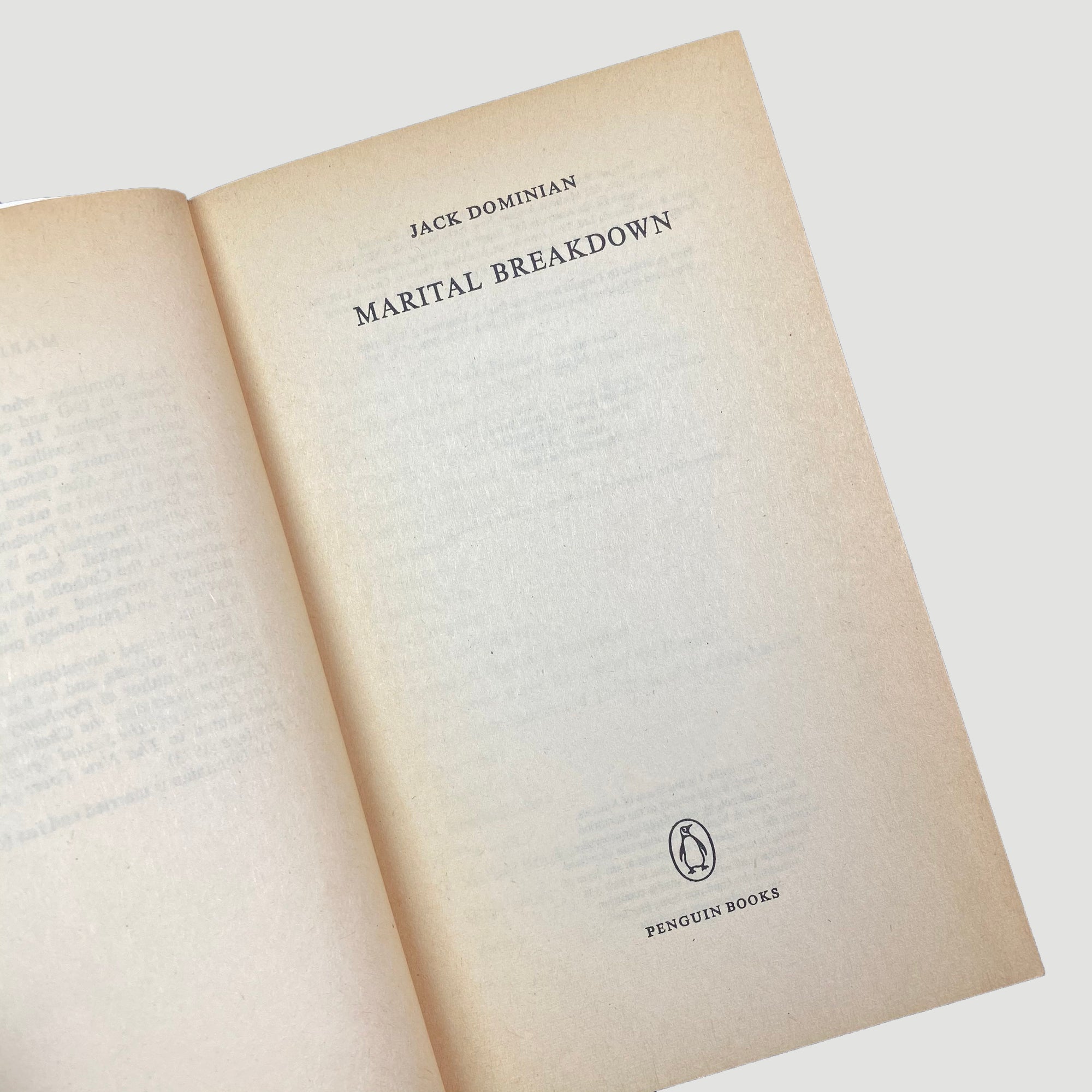 1982 J. Dominian 'Marital Breakdown'