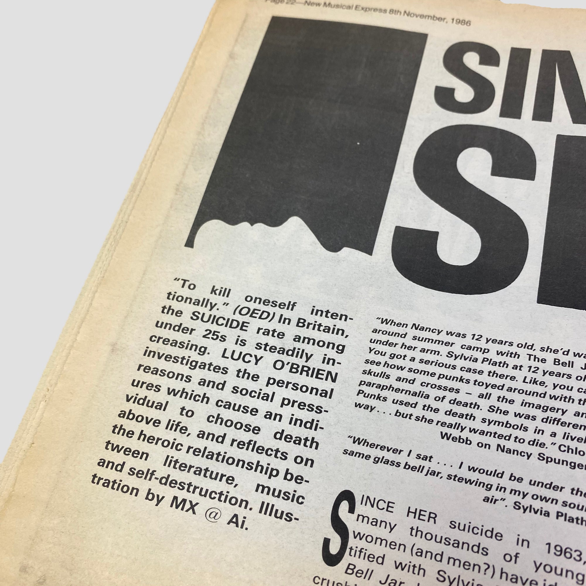 1986 NME Youth Suicide Issue