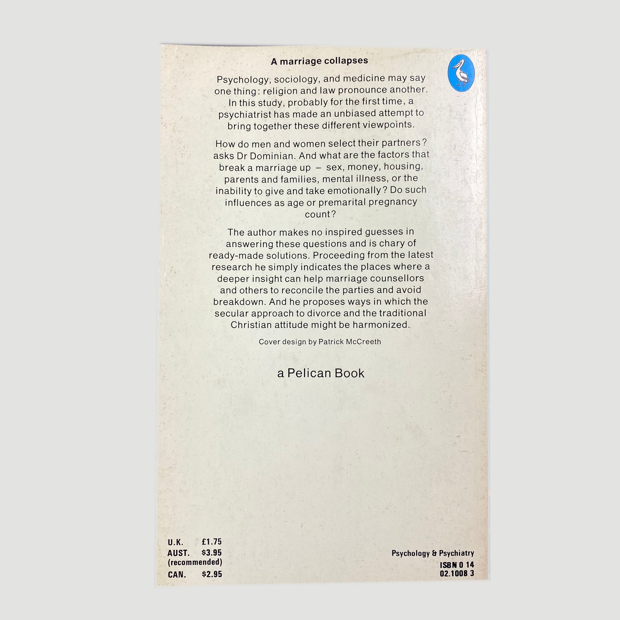 1982 J. Dominian 'Marital Breakdown'