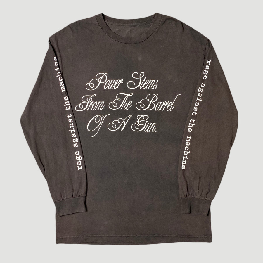 Mid 90's Rage Against The Machine 'Power Stems...' Long Sleeve T-Shirt