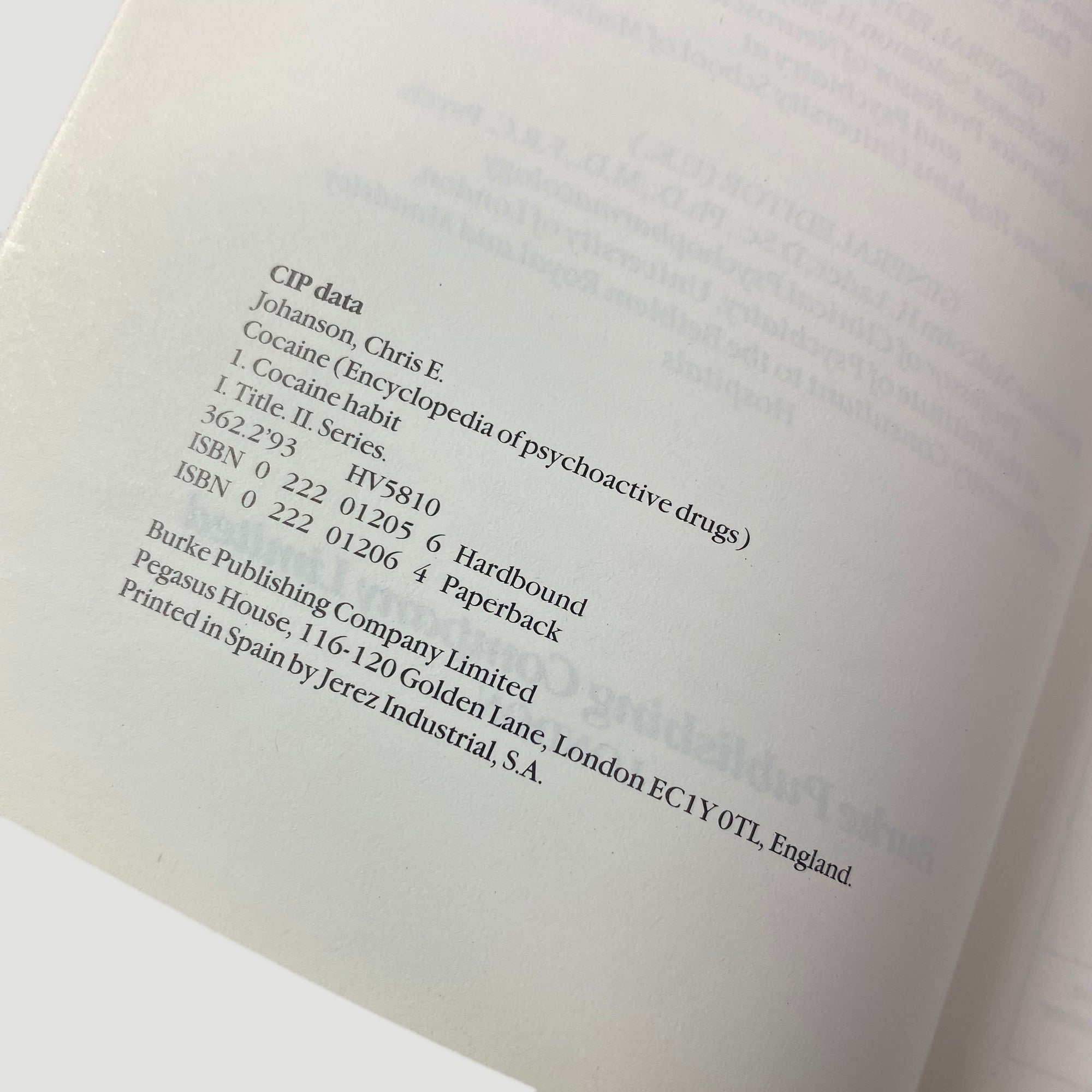 1989 ‘Cocaine - A New Epidemic'