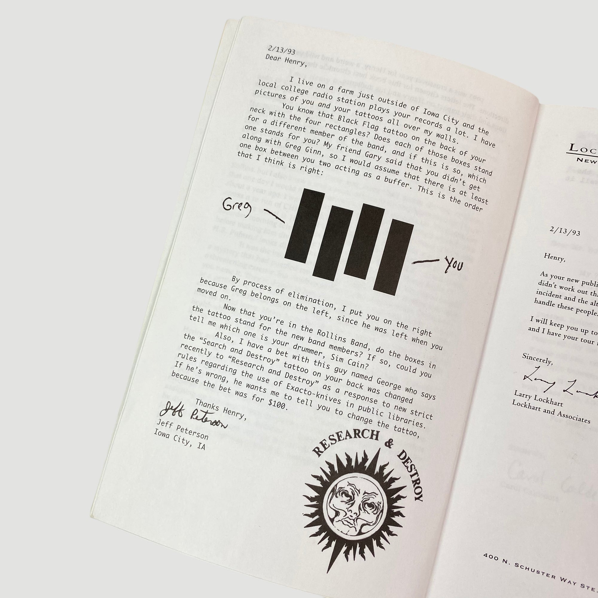 1995 R.K. Overton 'Letters to Rollins'