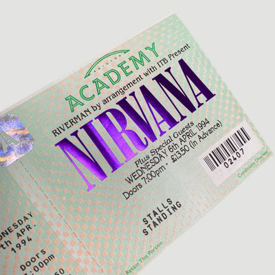 1994 Nirvana Brixton Academy Ticket
