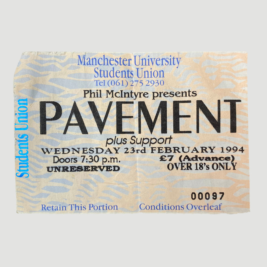 1994 Pavement Gig Ticket