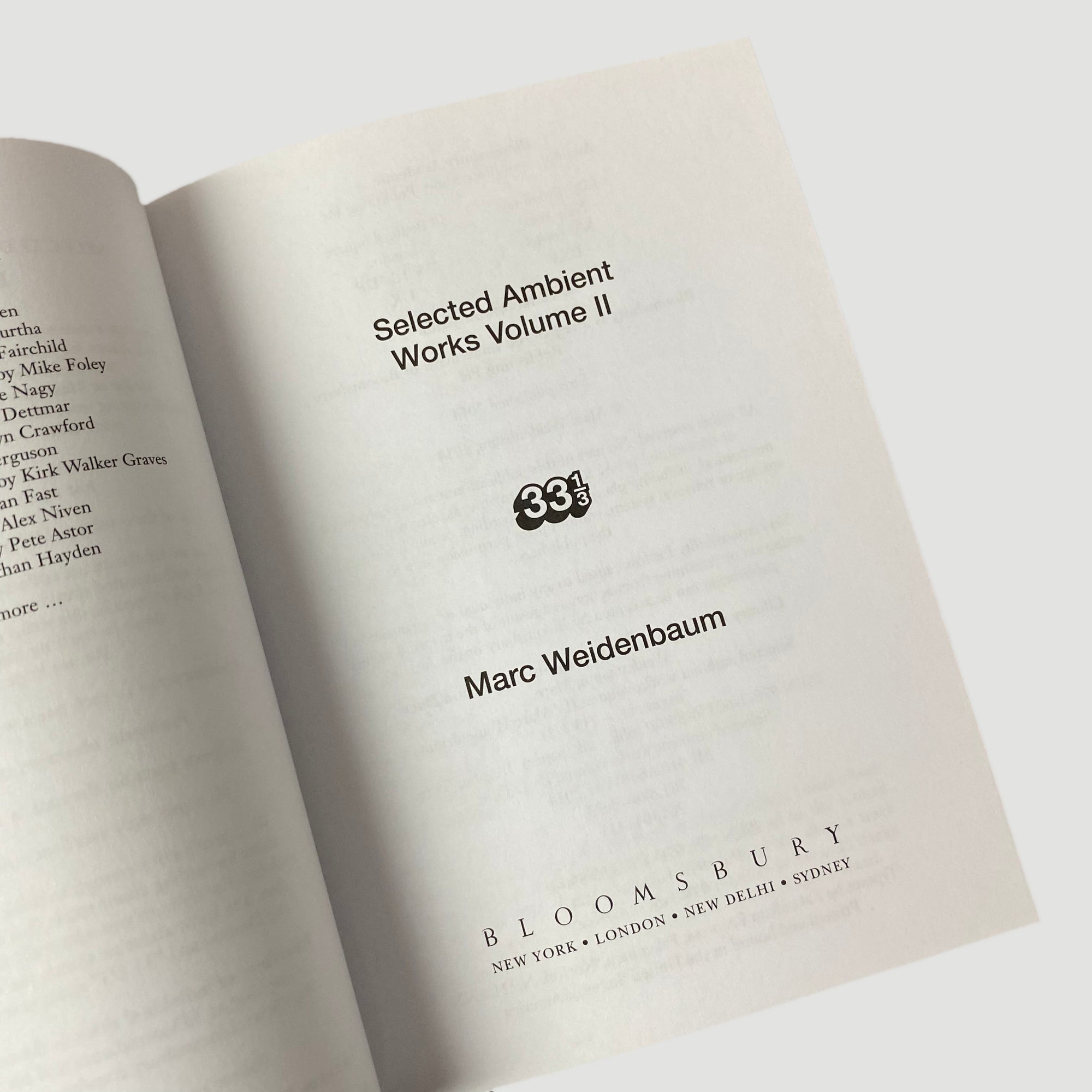 2014 Marc Weidenbaum - Aphex Twin 'Selected Ambient Works Vol 2'