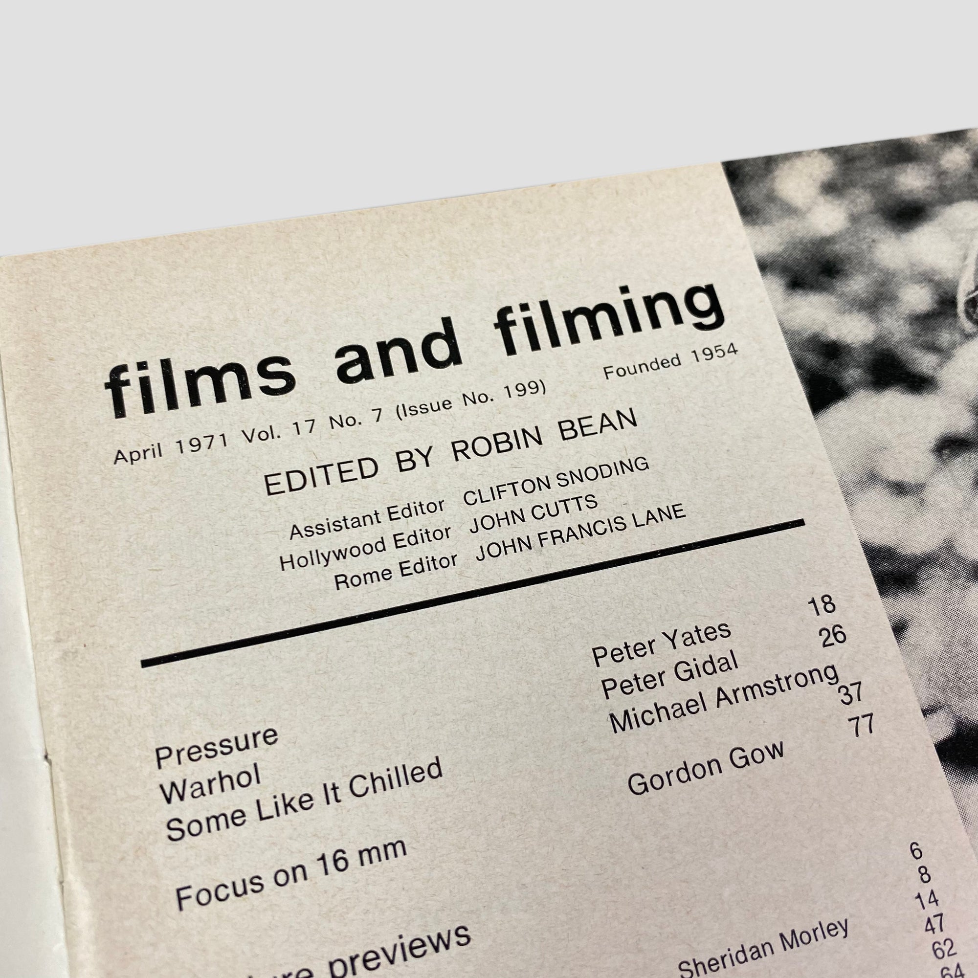 1971 Films and Filming Warhol Issue