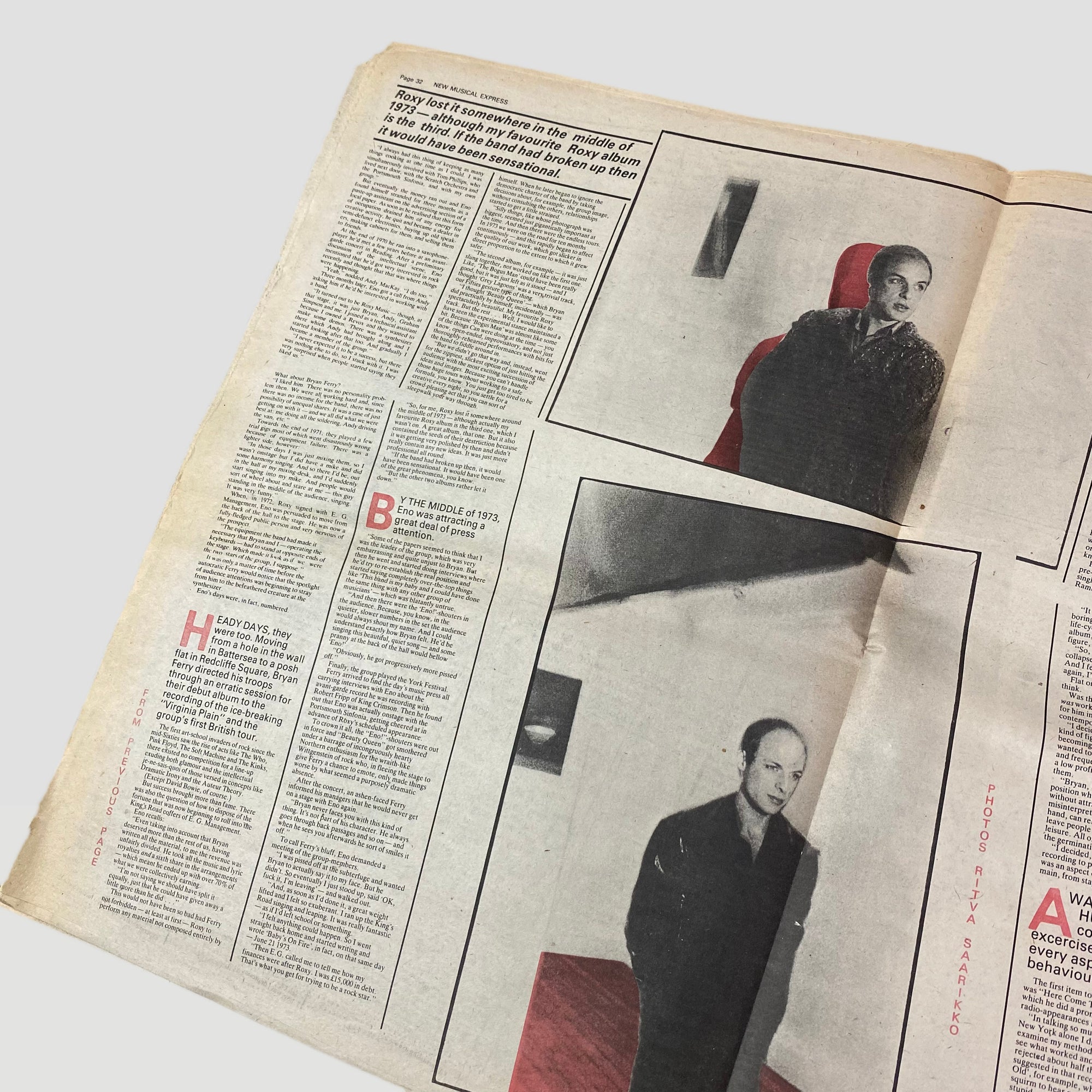 1977 NME Brian Eno Issue