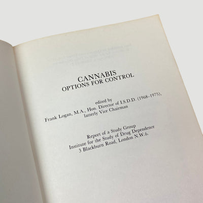 1975 Frank Logan 'Cannabis Options for Control'