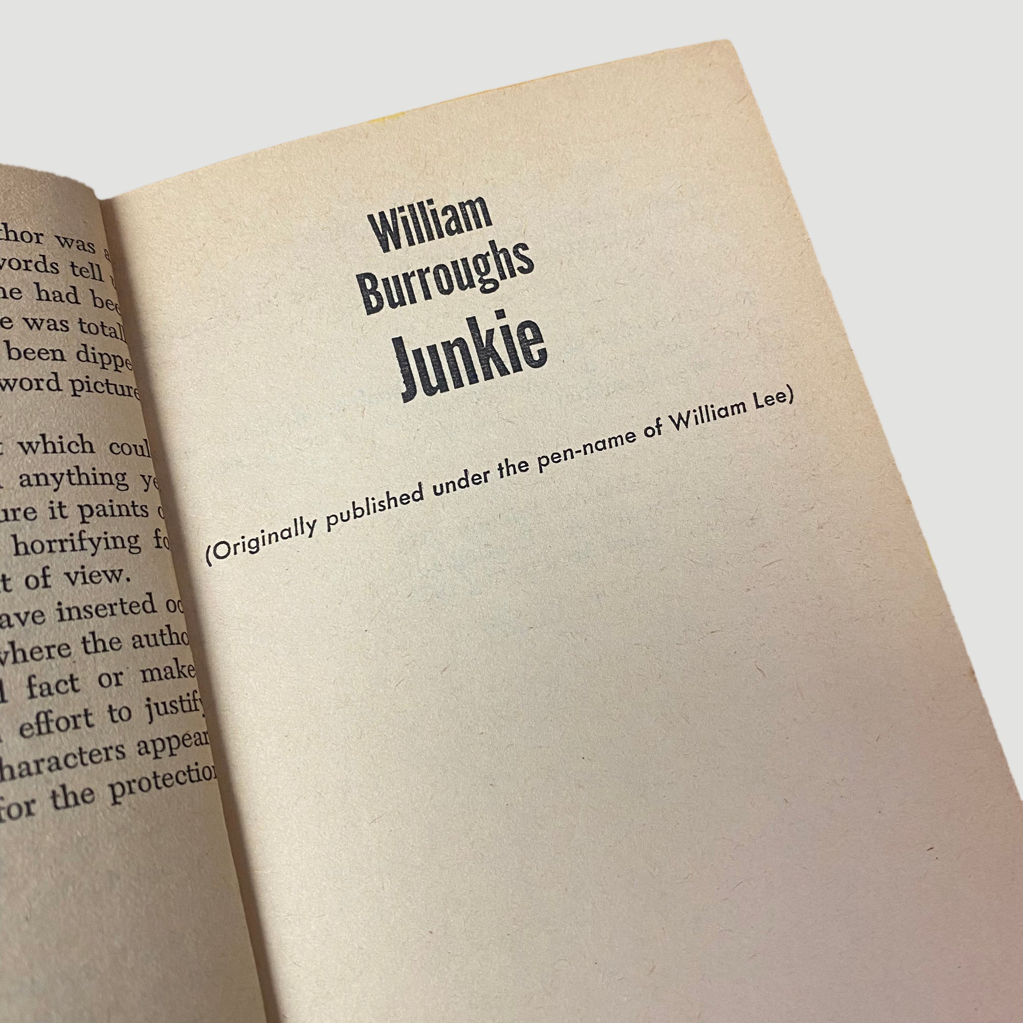 1973 William S. Burroughs Junkie