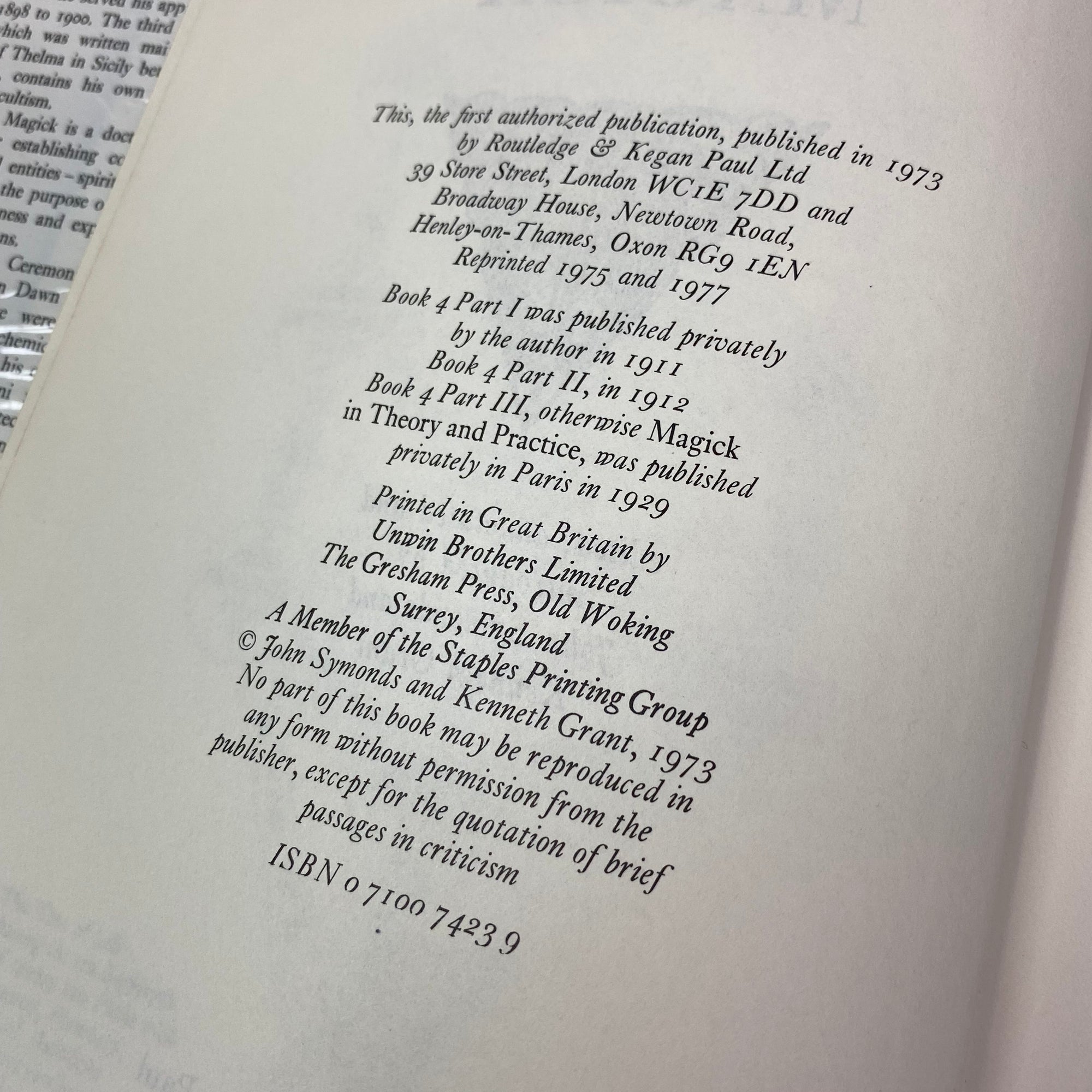1977 Aleister Crowley 'Magick'