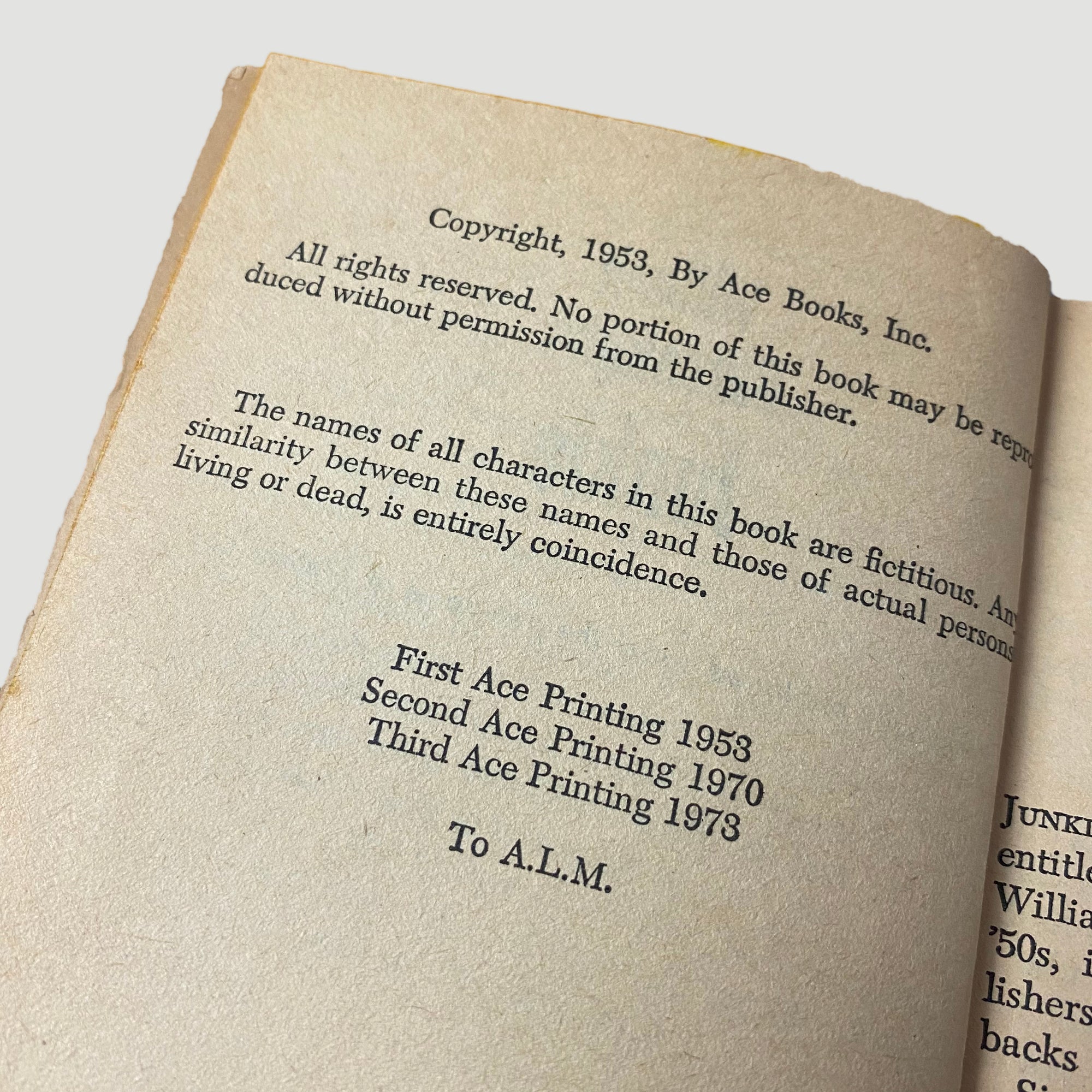 1973 William S. Burroughs Junkie