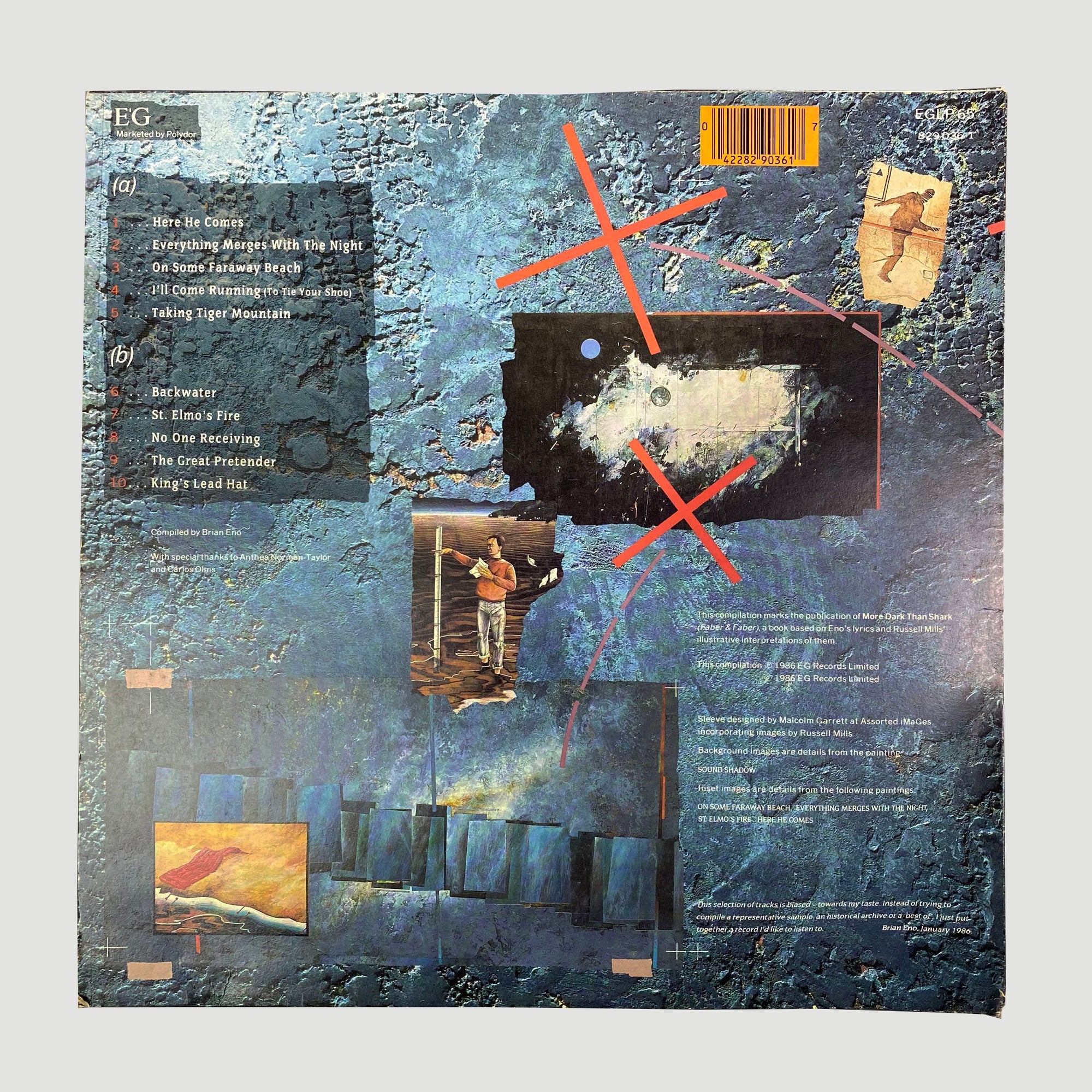 1986 Brian Eno 'More Blank Than Frank' LP