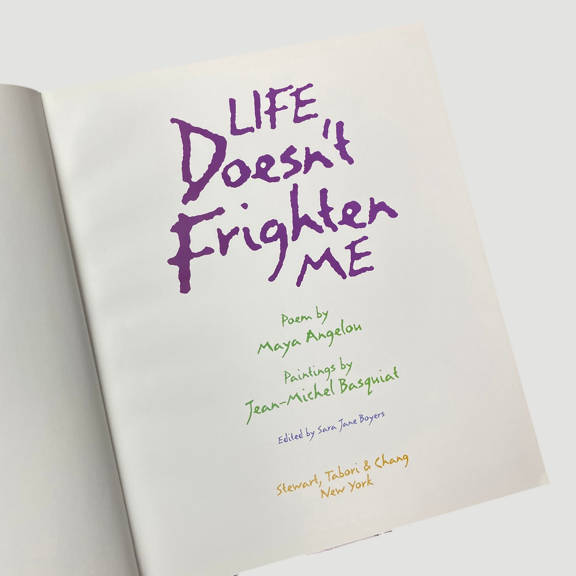 1993 Maya Angelou/Jean-Michel Basquiat 'Life Doesn't Frighten Me'