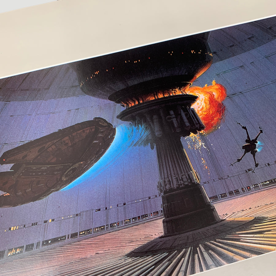 1983 Star Wars Ralph McQuarrie Deathstar Print