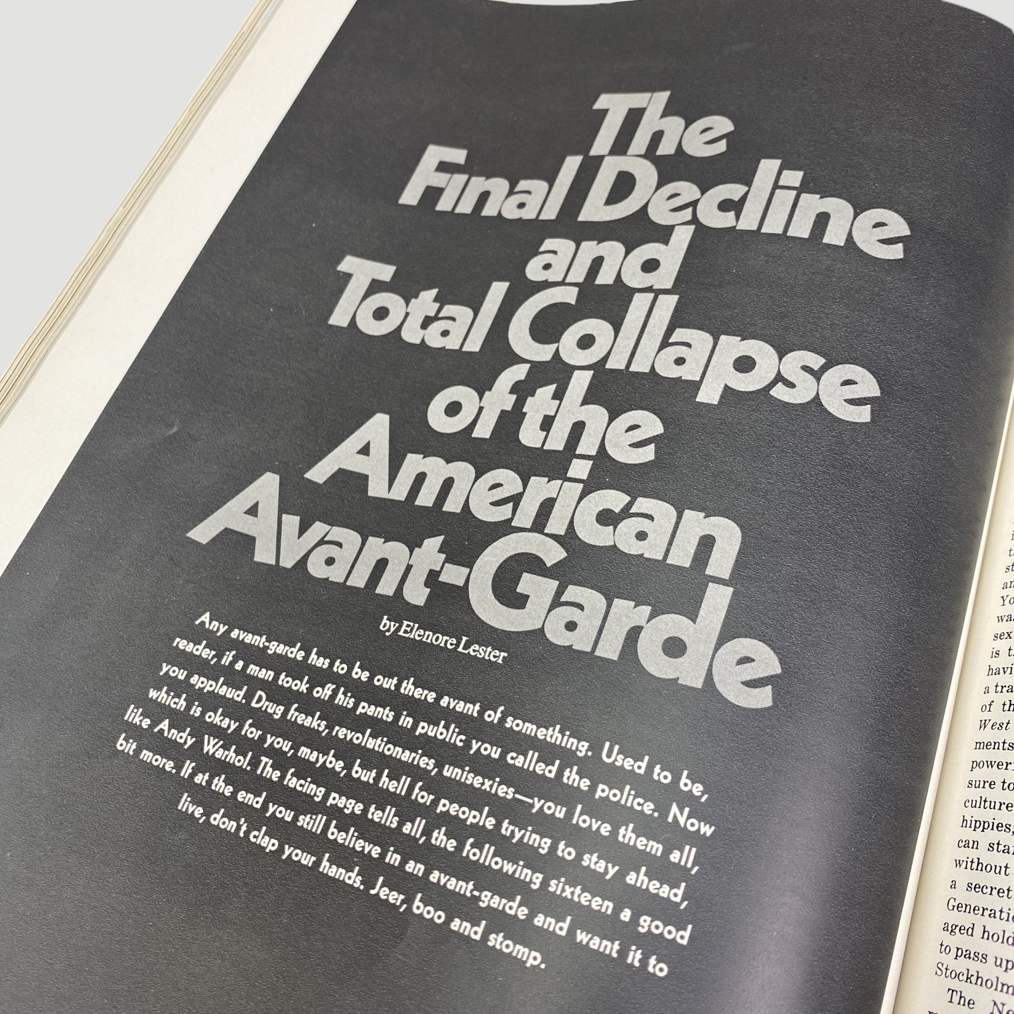1969 Esquire Magazine Andy Warhol Issue
