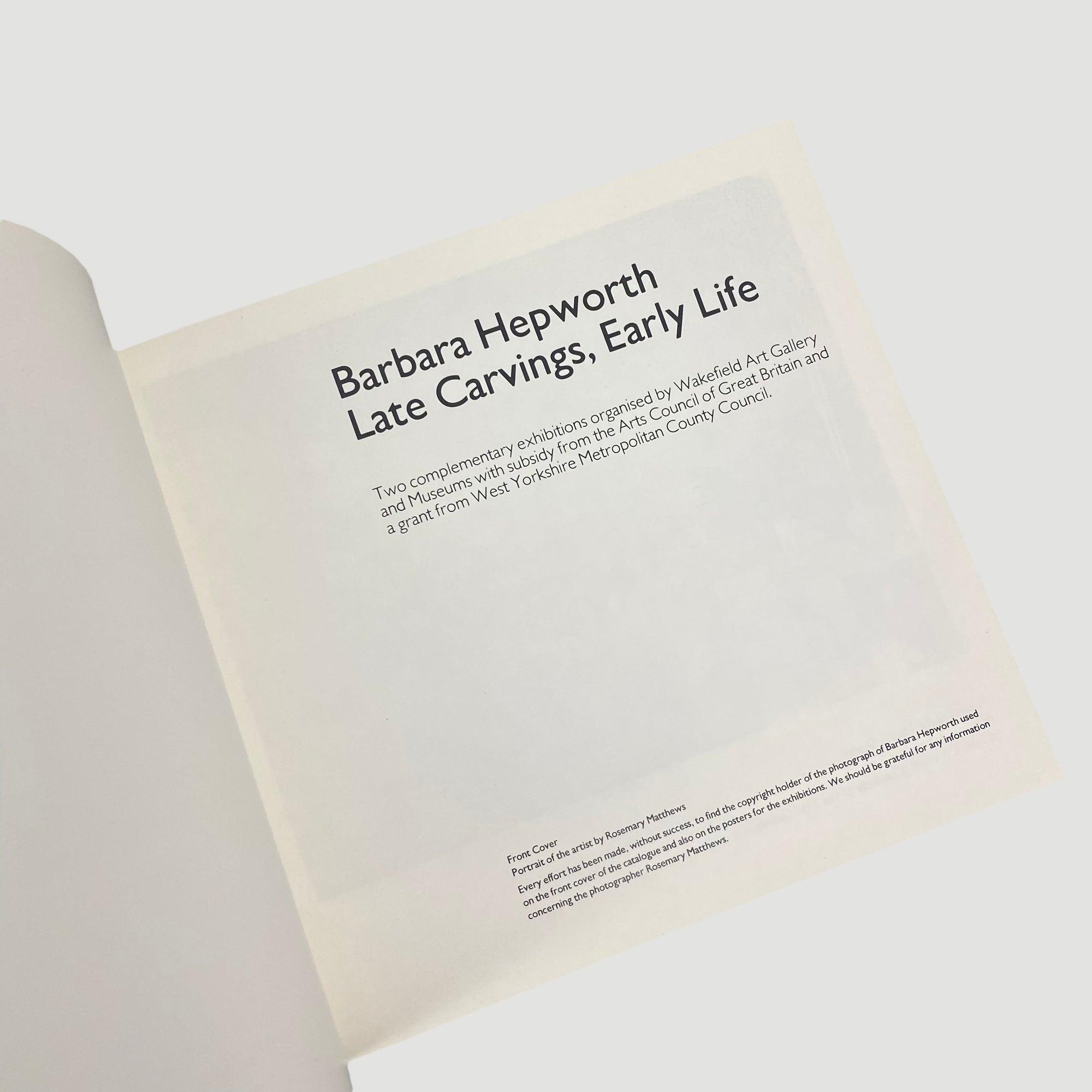 1985 Barbara Hepworth 'Late Carvings' & 'Early Life' 2 Book Set