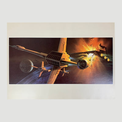 1983 Star Wars Return of the Jedi Ralph McQuarrie Print (B-Wing)