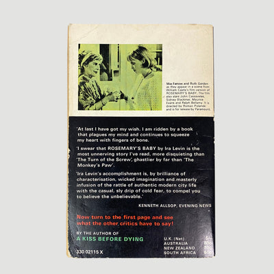 1969 Ira Levin 'Rosemary's Baby'