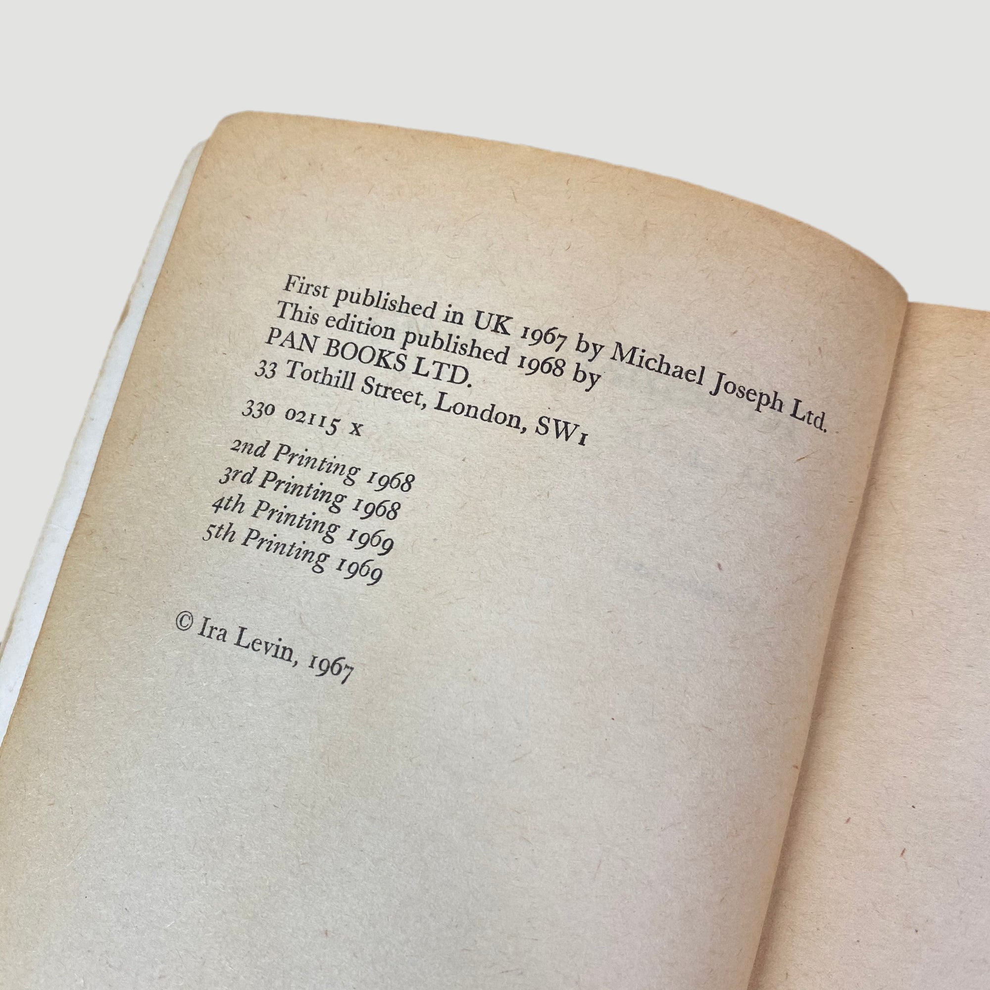 1969 Ira Levin 'Rosemary's Baby'