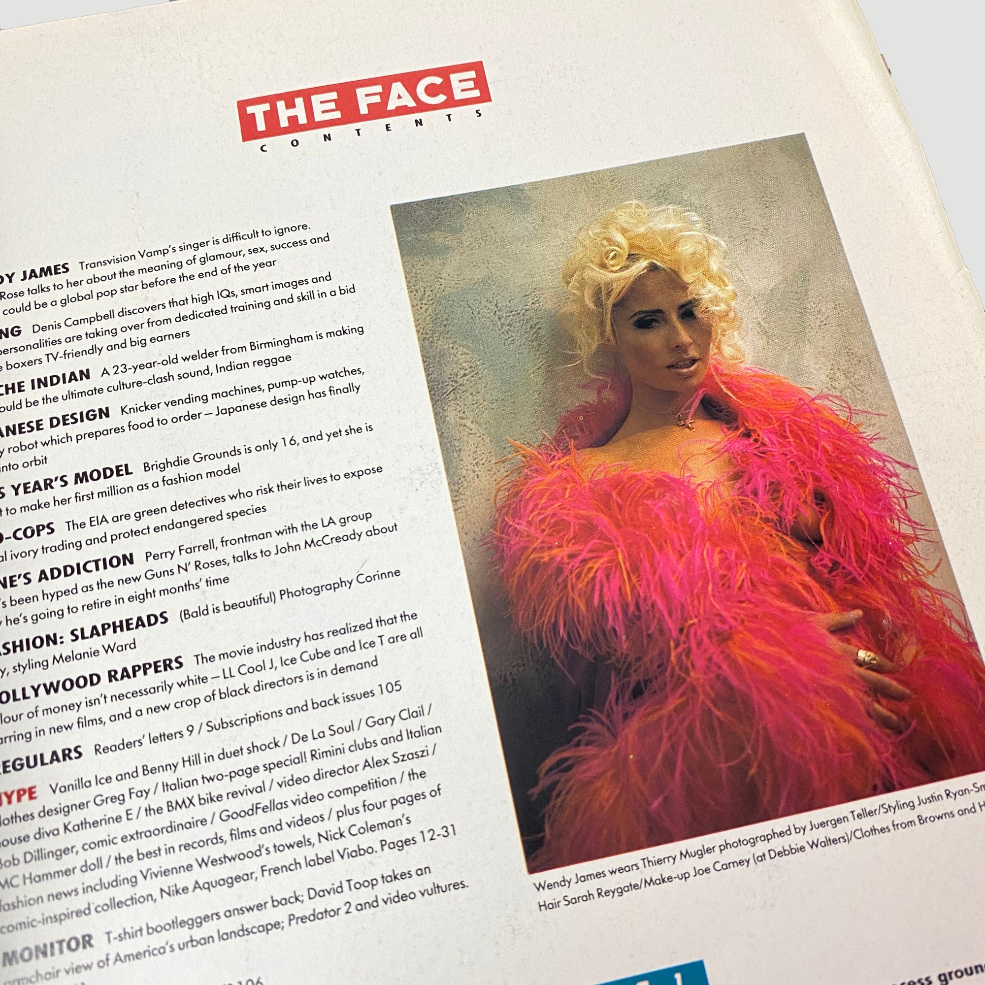 1991 The Face Magazine Wendy James Issue