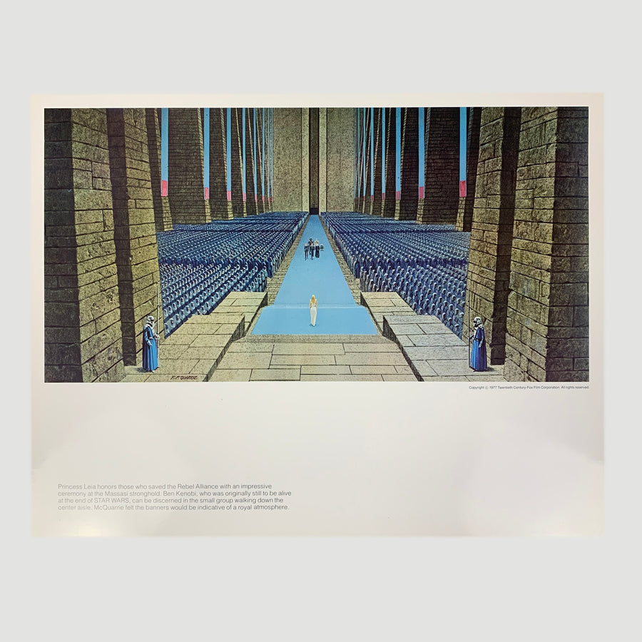 1983 Star Wars Ralph McQuarrie Closing Ceremony Print