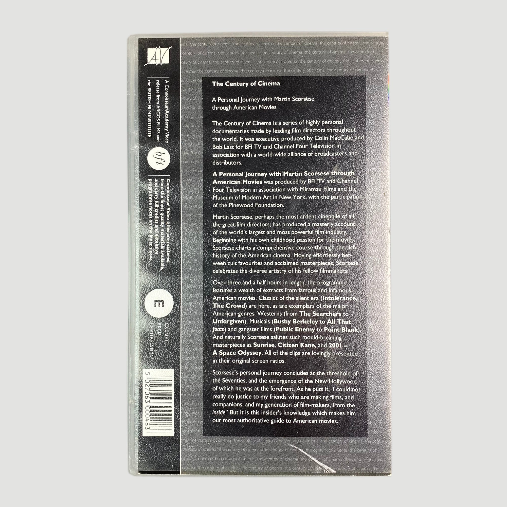 Late 90's 'A Personal Journey with Martin Scorsese Through American Movies' VHS