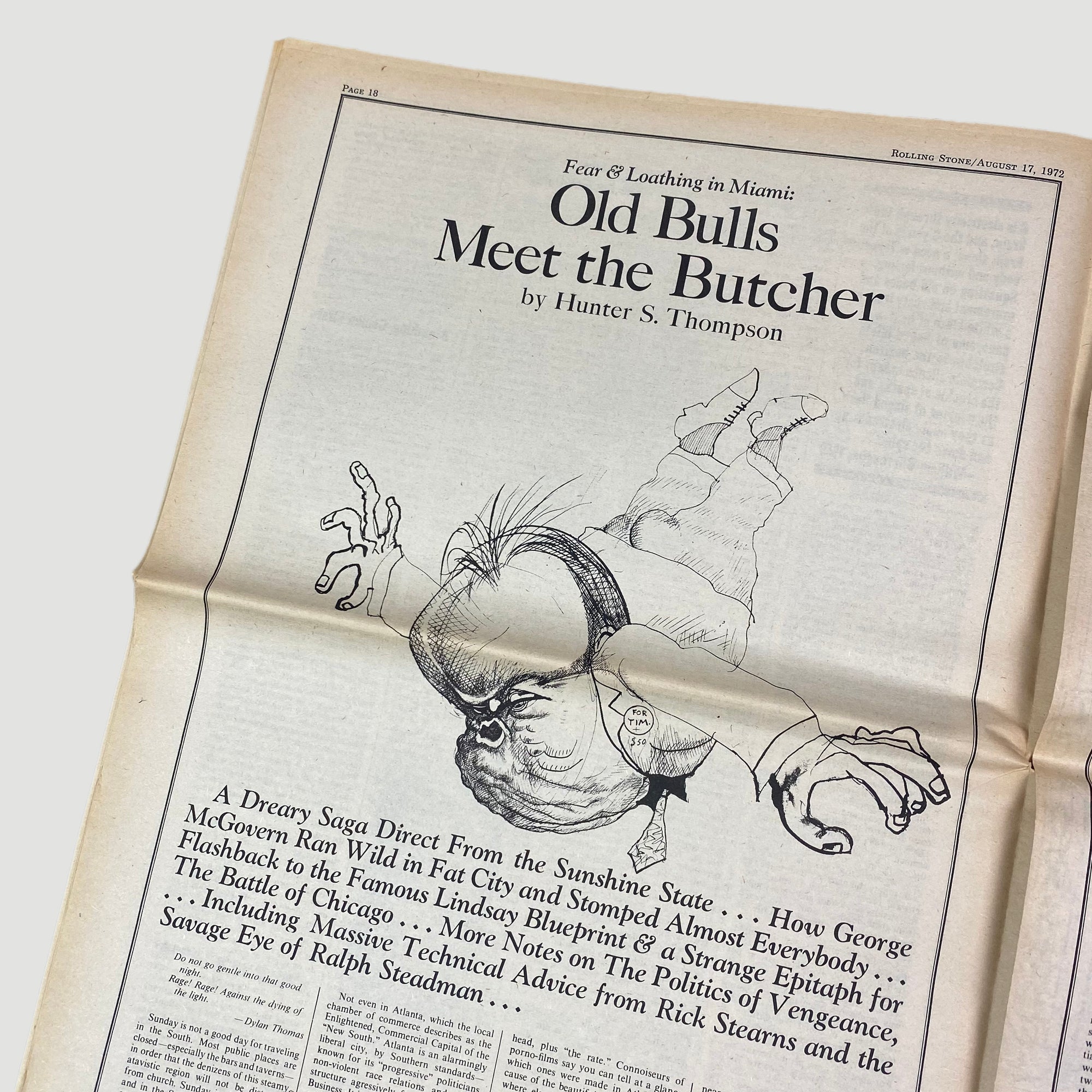 1972 Rolling Stone Magazine 'Fear & Loathing in Miami Beach'