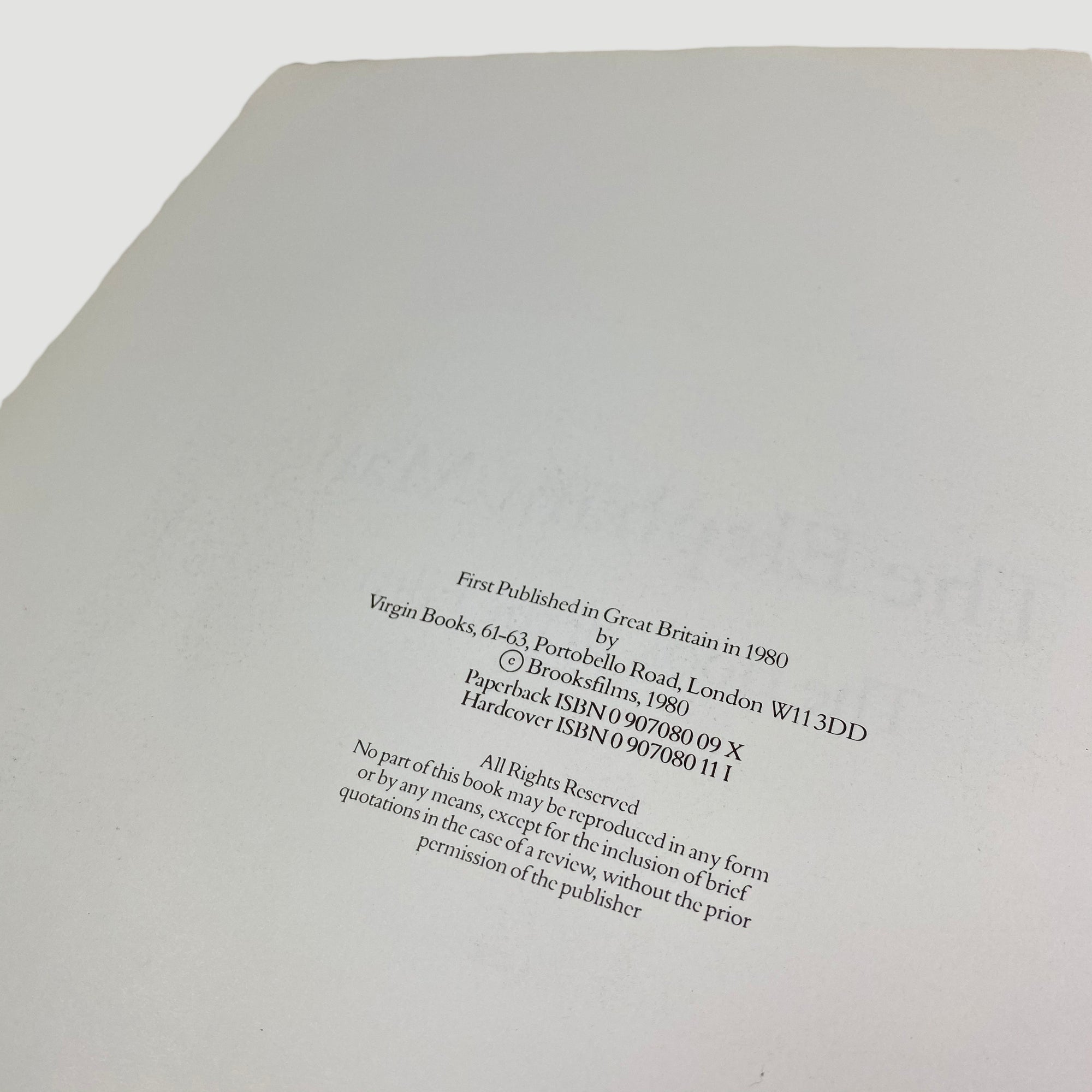 1980 'Elephant Man' book of the film