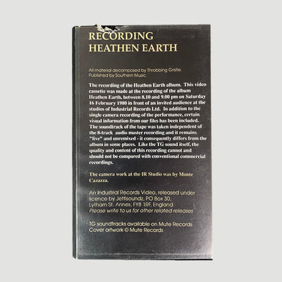 1991 Throbbing Gristle 'Recording Heathen Earth' VHS