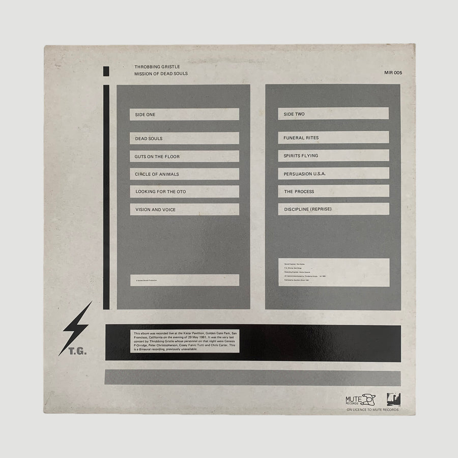 1983 Throbbing Gristle 'Mission of Dead Souls' LP