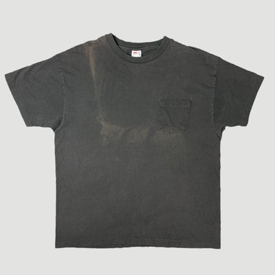 80's Hanes Basic Black Pocket T-Shirt
