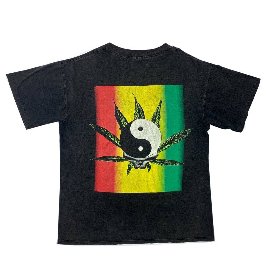 90’s Hemp Yin Yang Skull Graphic T-Shirt