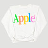 90's Apple Spell Out White Sweatshirt