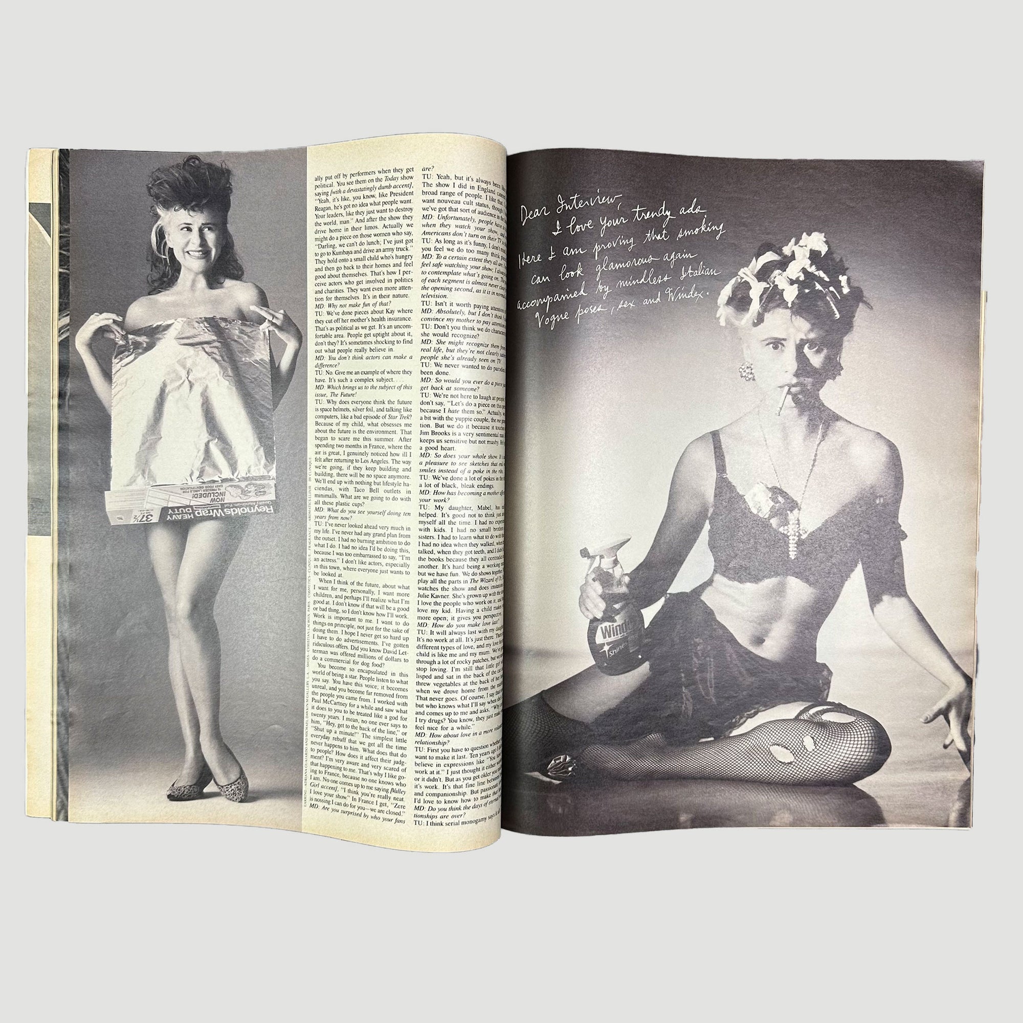 1989 Interview Magazine Tracey Ullman Issue