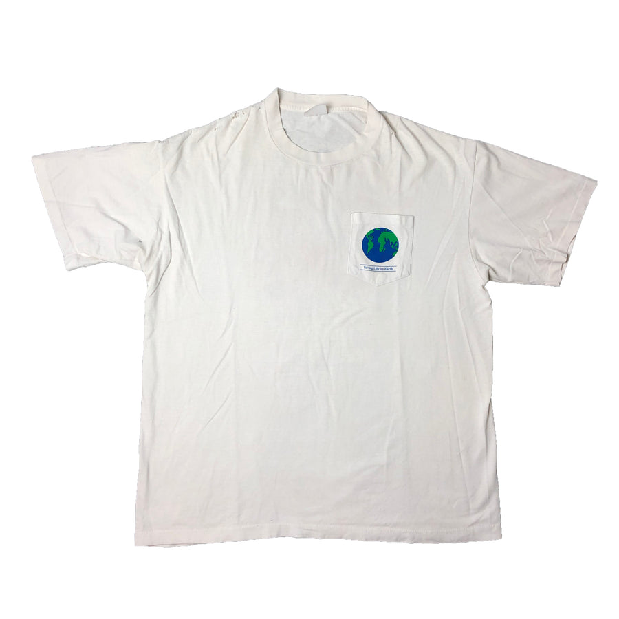 Early 90's WWF Saving Life on Earth Pocket T-Shirt